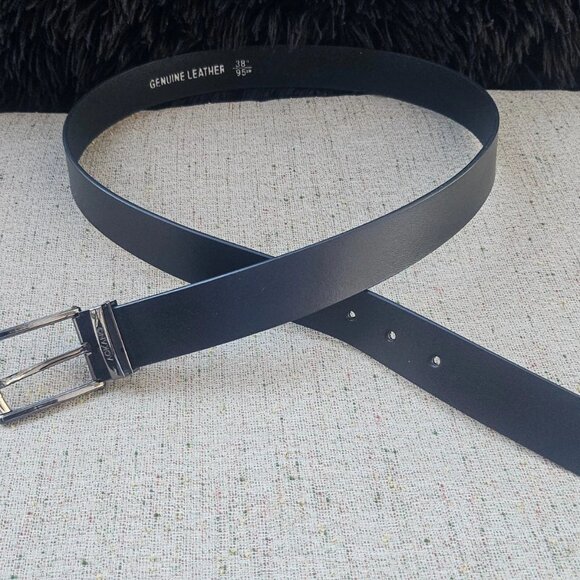 Handmade Waistband Black Genuine Leather Belt Unisex Pin Buckle Belt Size 36 in - Picture 7 of 10